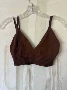 Free People Intimately Brown V Neck Bralette 🌵M/L